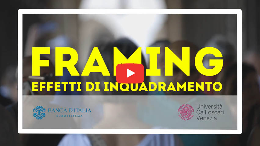 Trappole comportamentali - Framing - banca d'italia - Enrico Maria Cervellati